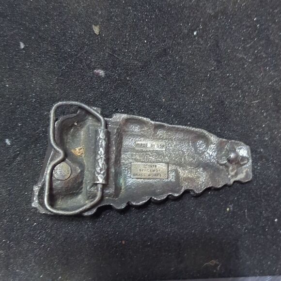 Train Rail Road Steam Engine Rr Vintage 1978 Bergamot Brass Works Belt Buckle - Picture 3 of 4